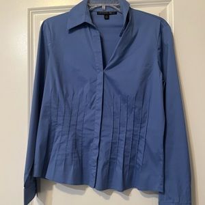 Lafayette 148 button down deep blue top